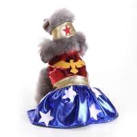 Pet superman superwoman clothing cosplay costume pet clothes dress set